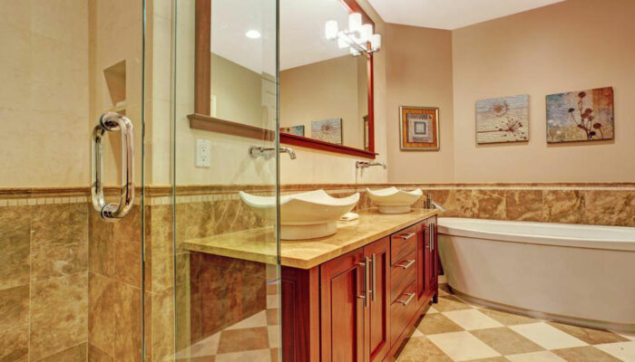 An assortment of various bathroom cabinet styles