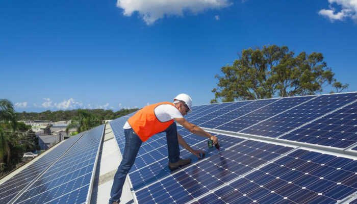 Conditions where the efficiency of solar panels can be tested