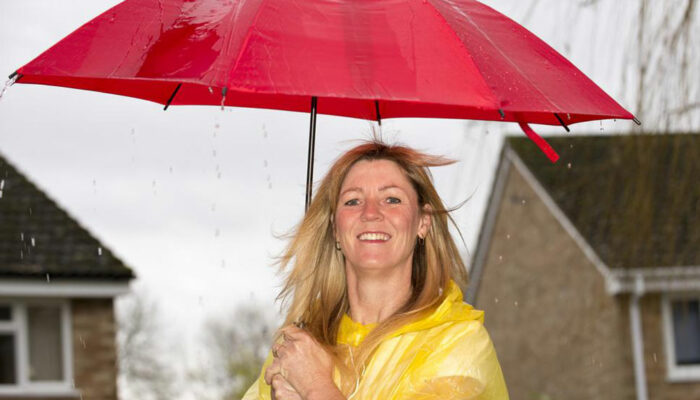 Different ways to use a rain poncho