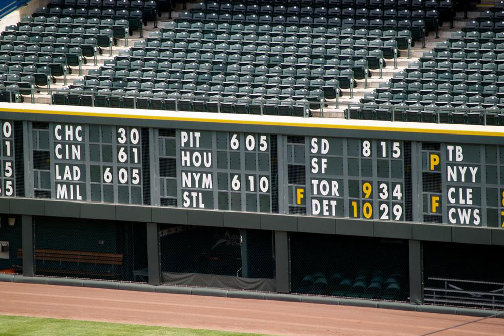 Early scoreboards and the electronic scoreboard