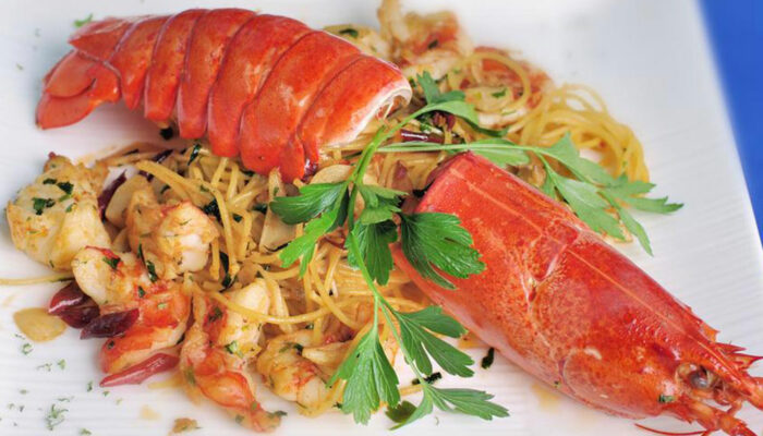 The goodness of boiled lobster