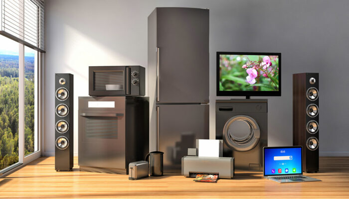 Availability of household electronics in home appliances stores